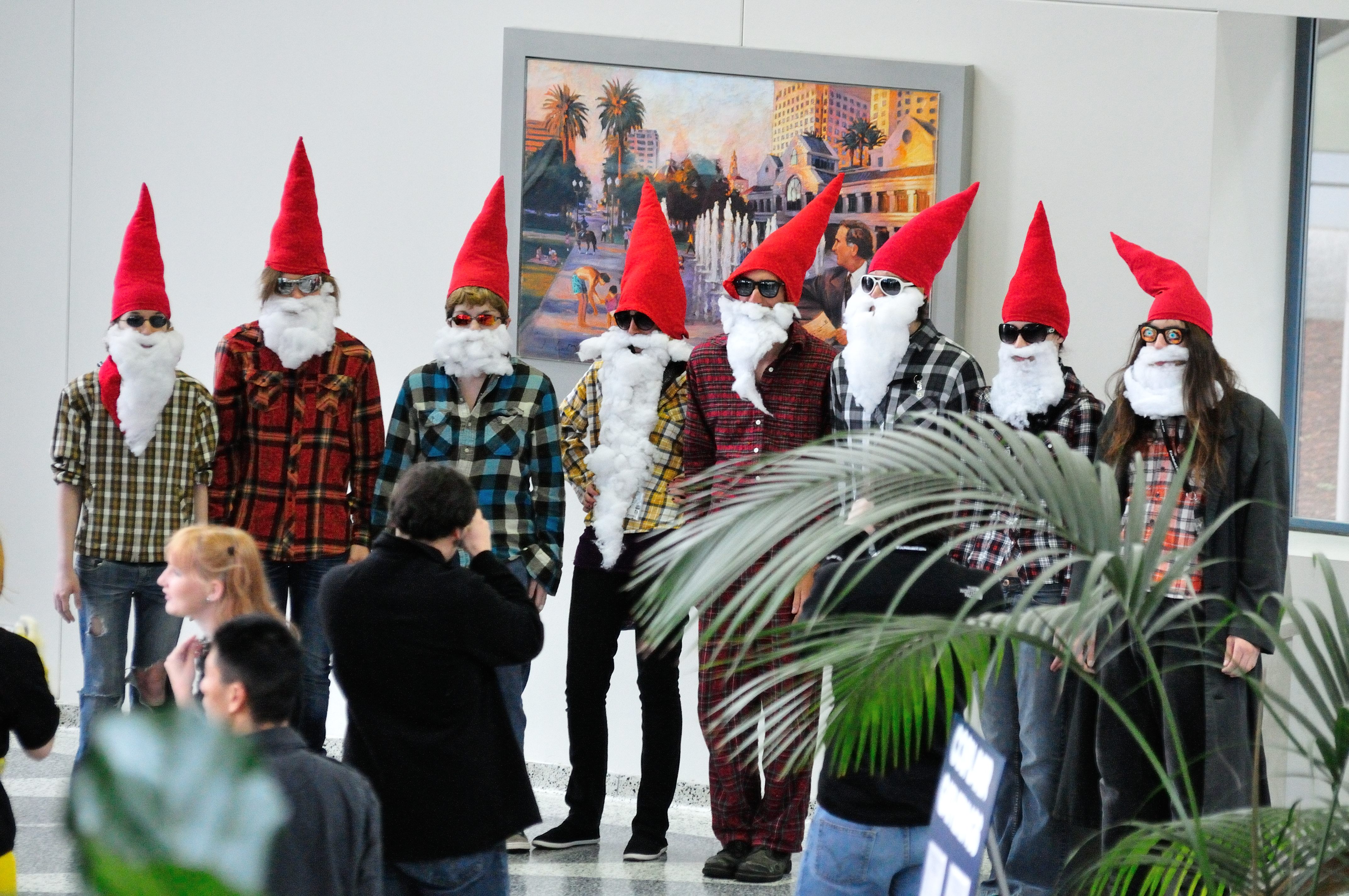 A line of gnomes, unrelated